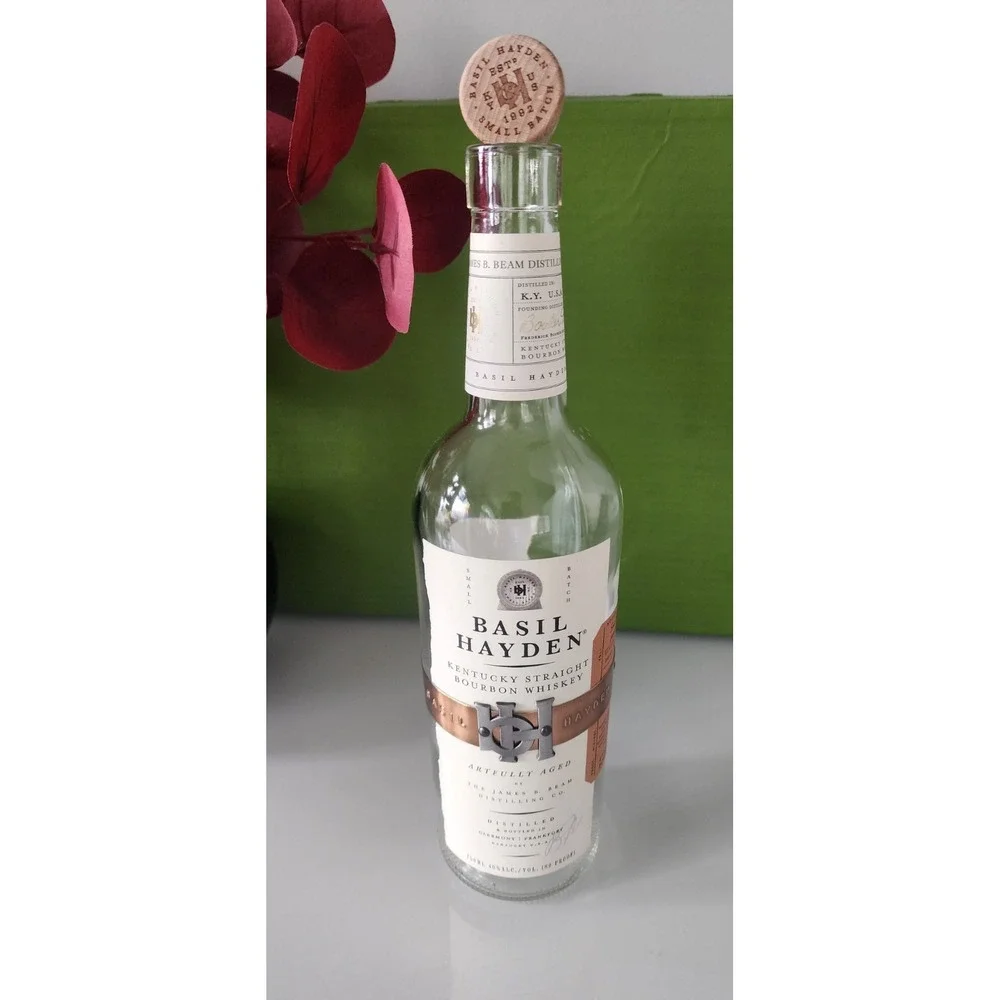 Basil Hayden Bottle  Kentucky Straight Bourbon Whiskey 750ml w Cork EMPTY Copper